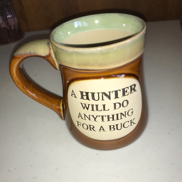 Burton & Burton Ceramic Glazed Mug “Hunters Will Do Anything for a Buck” - Picture 1 of 5